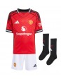 Manchester United Bruno Fernandes #8 Hjemmedraktsett Barn 2025-26 Korte ermer (+ bukser)